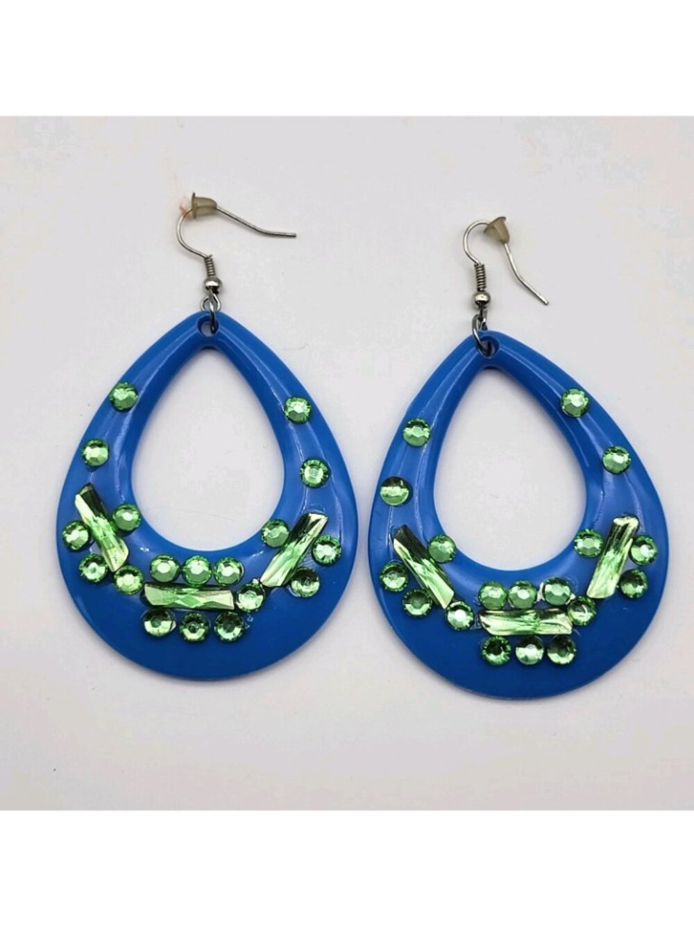 Retro 80's Earrings lot Bold pierced festival Maximalist Big Boho Funky - Picture 8 of 11